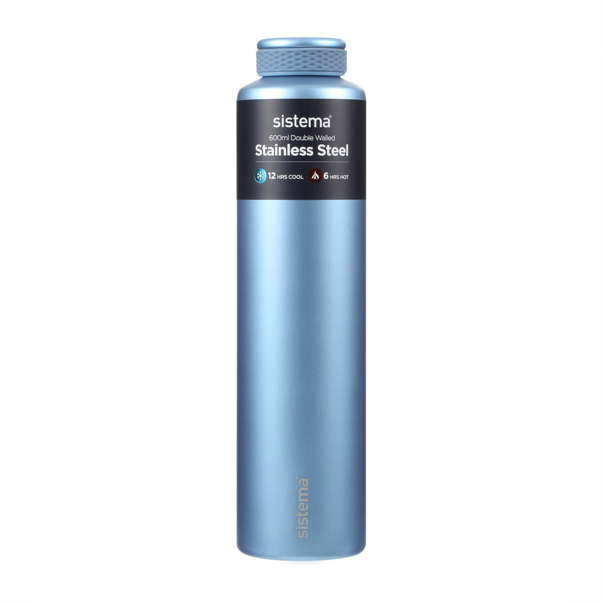 Sistema Peace Blue Stainless Steel Water Bottle 600 Ml