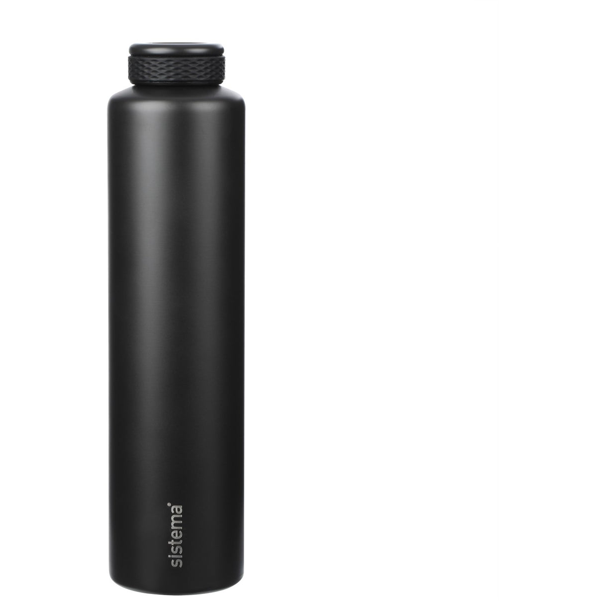 Sistema Black Stainless Steel Water Bottle 600 Ml