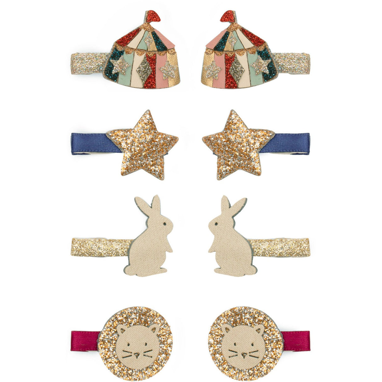 Mimi & Lula 8 Hårclips - Mini Circus