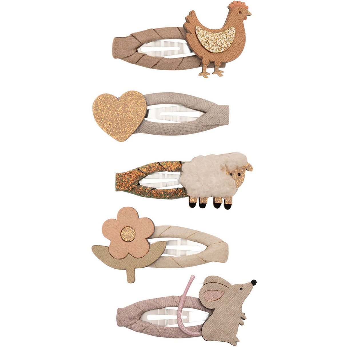 Mimi & Lula 5 Hårspænder - Mini Farm Animal Enchanted