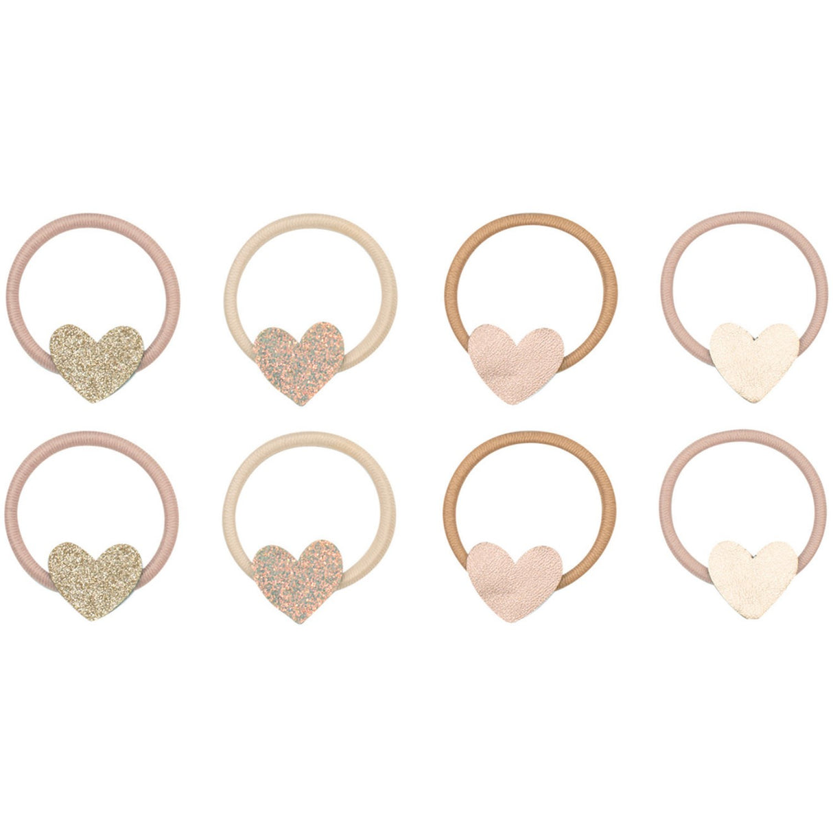 Mimi & Lula 8 Hårelastikker - Mini Heart Shimmer Enchanted