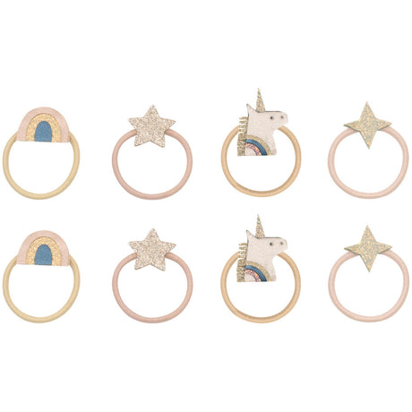 Mimi & Lula 8 Hårelastikker - Mini Unicorn Celeste