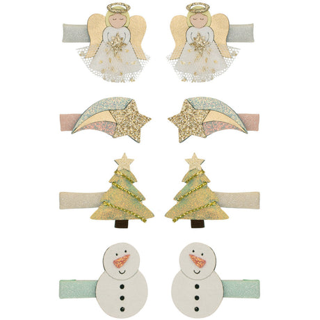 Mimi & Lula 8 Hårclips - Mini Angel Christmas