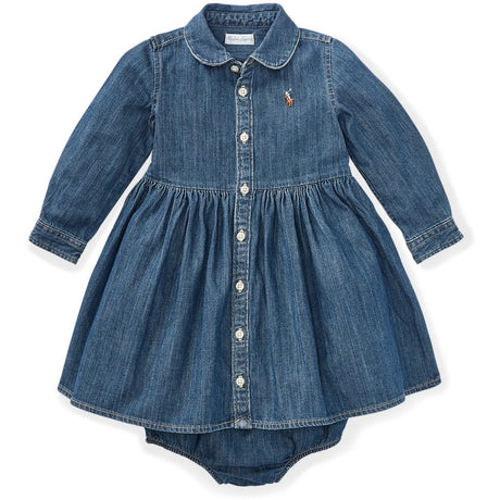 Ralph Lauren Baby Indigo Baby Girl Day Dress