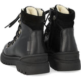 Angulus Black TEX Lace-up Boot with Zipper and Wool Lining