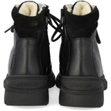 Angulus Black TEX Lace-up Boot with Zipper and Wool Lining