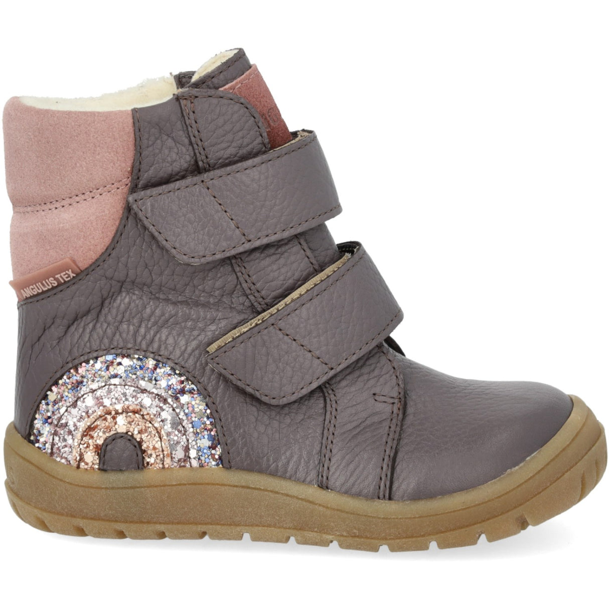 Angulus Lavender/Faded Rose TEX Boot with Sparkling Glitter Rainbow