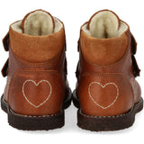 Angulus Cognac/Cognac Beginner TEX Boot with Heart Embroidery