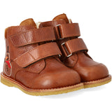 Angulus Cognac/Cognac Beginner TEX Boot with Embroidered Snowman