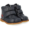 Angulus Navy/Navy Beginner TEX Boot with Embroidered Snowman