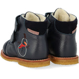 Angulus Navy/Navy Beginner TEX Boot with Embroidered Snowman