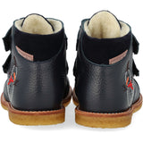 Angulus Navy/Navy Beginner TEX Boot with Embroidered Snowman