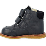 Angulus Navy/Navy Beginner TEX Boot with Embroidered Snowman