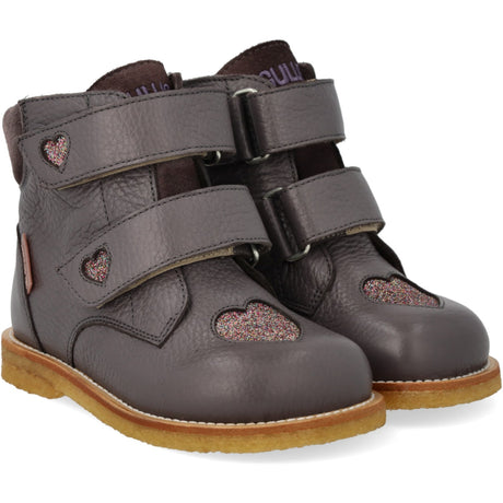 Angulus Lavender/Multi Glitter/Lavende TEX Boot with Sparkling Glitter Hearts