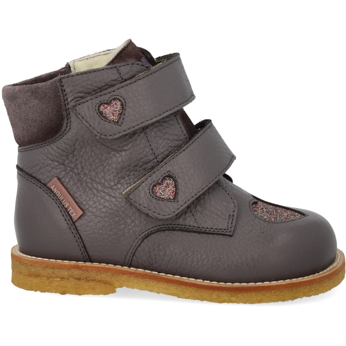 Angulus Lavender/Multi Glitter/Lavende TEX Boot with Sparkling Glitter Hearts