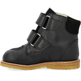 Angulus Black/Black Glitter TEX Boot with Sparkling Glitter Hearts