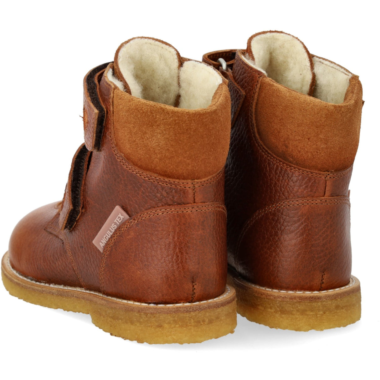 Angulus Cognac/Cognac Glitter/Mustard TEX Boot with Sparkling Glitter Hearts