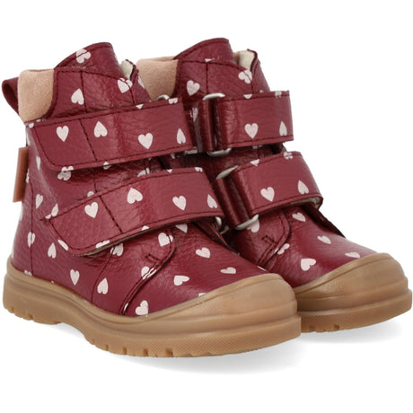 Angulus Berry Hearts/Rosebud Beginner TEX-støvle Med Print And Merino Uldfoer