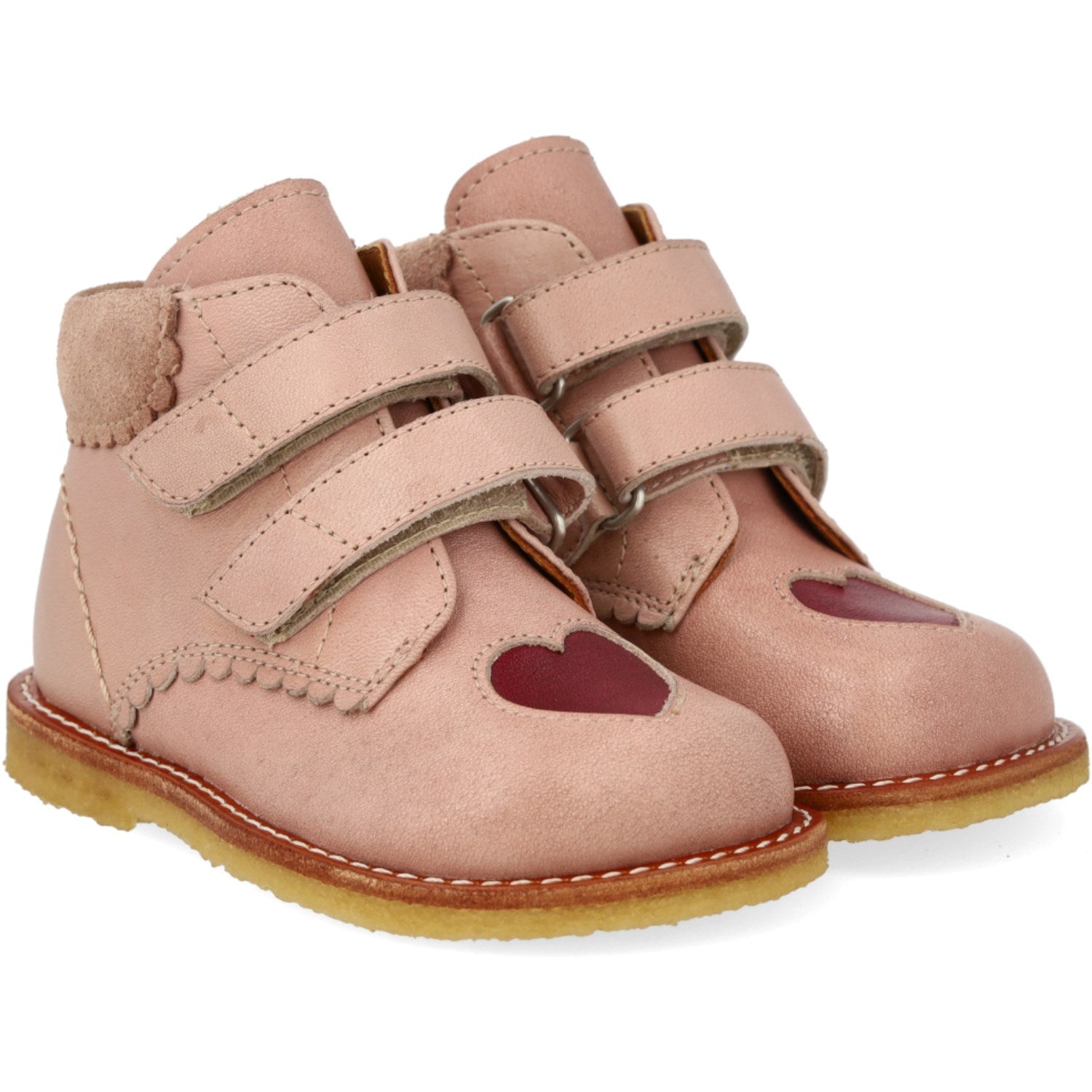 Angulus Rosebud/Berry Beginner shoes Med Udstanset Kontrasthjerte