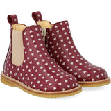 Angulus Berry Hearts/Rose Classic Beginner Chelsea Boot With Print
