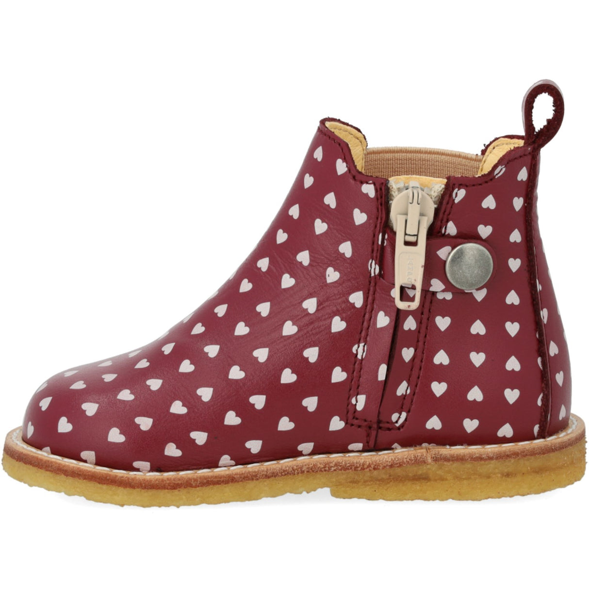 Angulus Berry Hearts/Rose Classic Beginner Chelsea Boot With Print