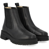 Angulus Black/Black Glitter Elastic Chelsea Boot with Elastic on Track Sole