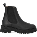 Angulus Black/Black Glitter Elastic Chelsea Boot with Elastic on Track Sole