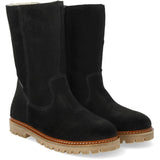 Angulus Black Classic Mid-Rise Suede Boot