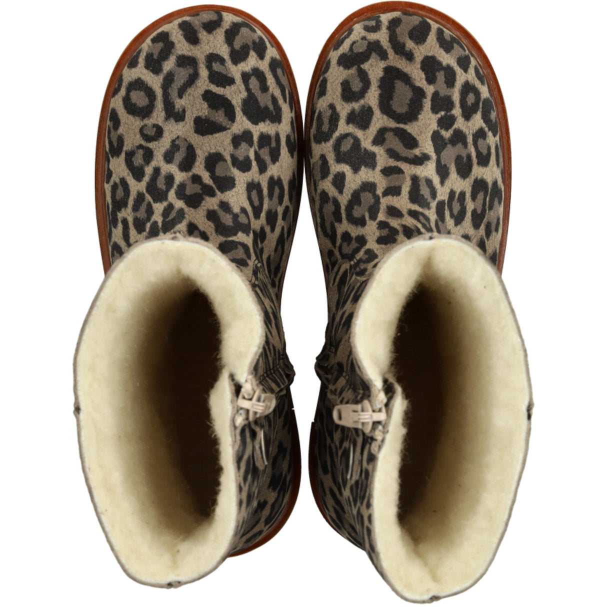 Angulus Beige Leo Classic Mid-High Suede Boot