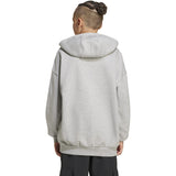 adidas Originals Medium Grey Heather/White Loose Hoodie Fl
