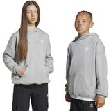 adidas Originals Medium Grey Heather/White Loose Hoodie Fl