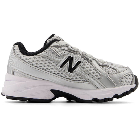 New Balance Silver Metallic 740 Kids Bungee Lace Sneakers
