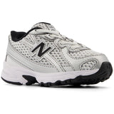 New Balance Silver Metallic 740 Kids Bungee Lace Sneakers