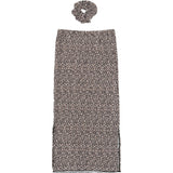 The New Feather Gray AOP TNPet Long Pleat Skirt