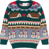 THE NEW Siblings Multi Colour Holiday Jacquard Pullover