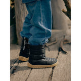 Angulus Black/Black Lightweight and Flexible TEX Winter Boot in Nylon
