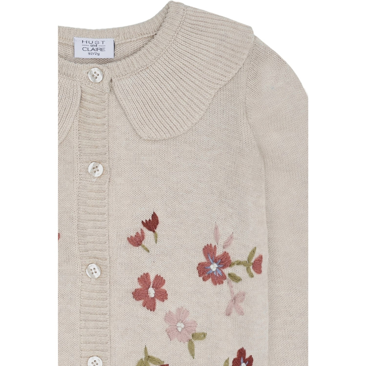 Hust & Claire Wheat Melange Camilia Flower Emb.