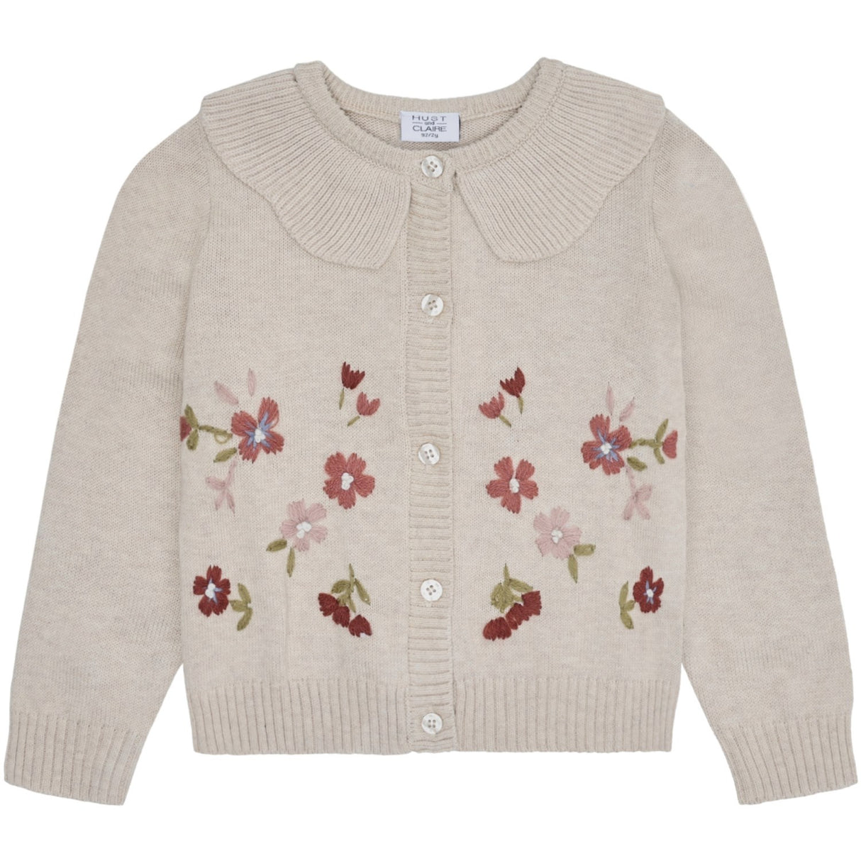 Hust & Claire Wheat Melange Camilia Flower Emb.