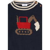 Hust & Claire More Navy Pilou Knit Backhoe