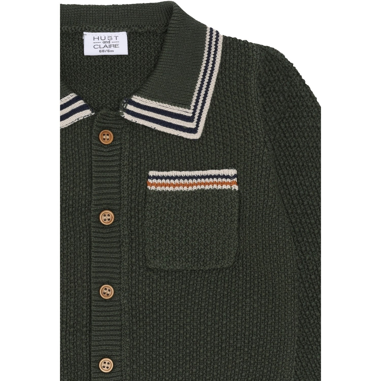 Hust & Claire Deep Ivy Charli Polo Cardigan