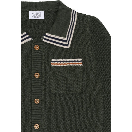 Hust & Claire Deep Ivy Charli Polo Cardigan