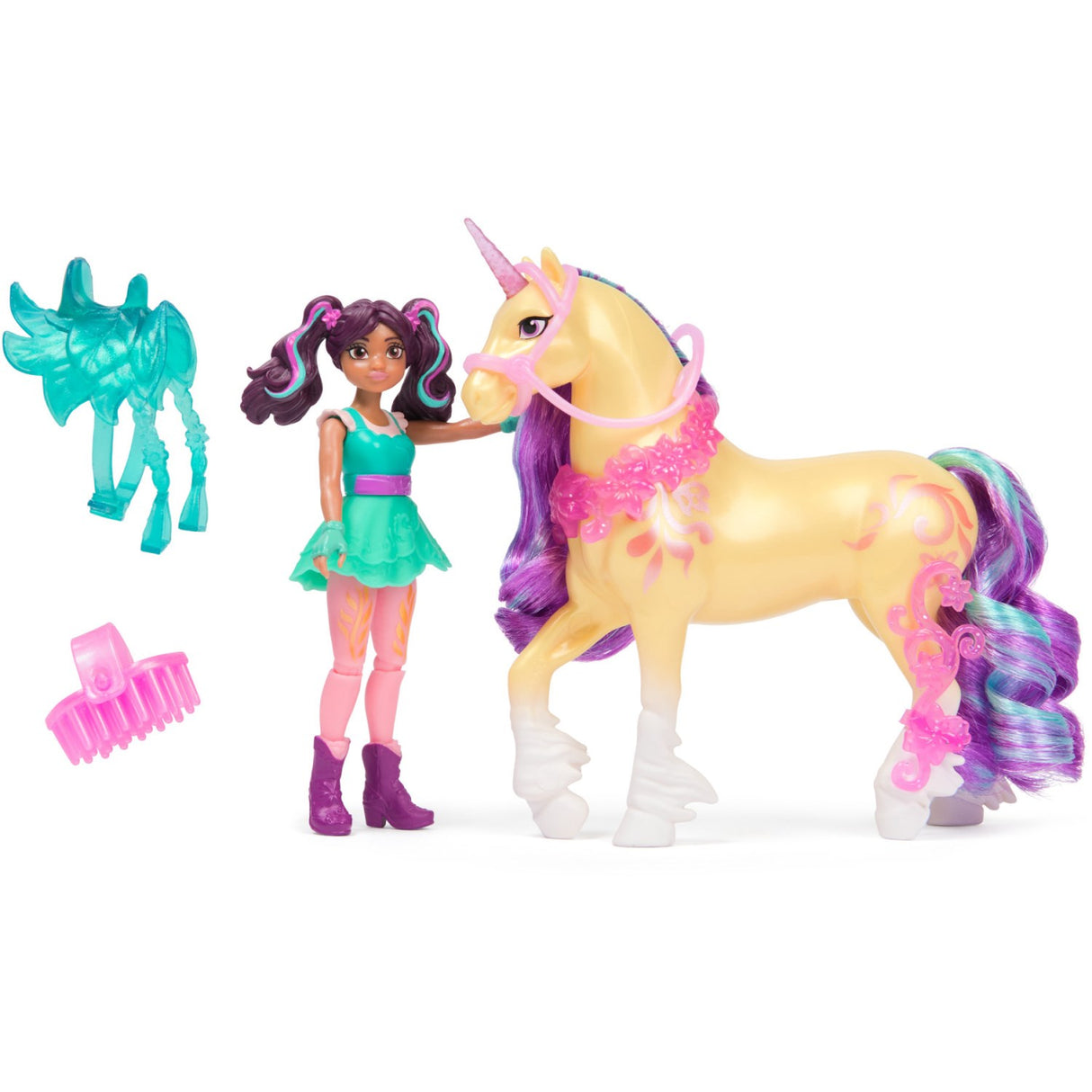 Unicorn Academy Doll & Unicorn V2 Ava & Leaf