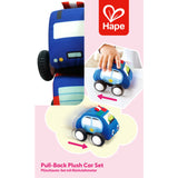 Hape Pull-Back Plush Car Set
