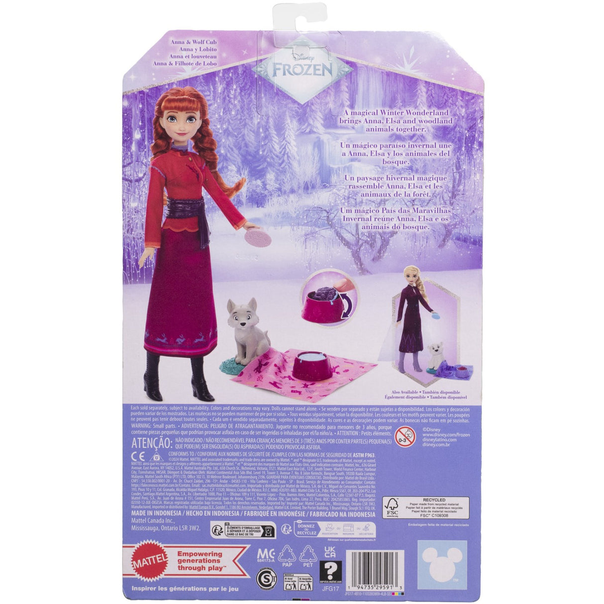 Disney Frozen Anna + Baby Wolf