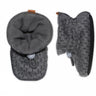MELTON Medium Grey Melange Structure Textile Slippers