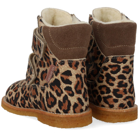 Angulus Beige Leo/Taupe TEX Boot with Velcro Closure