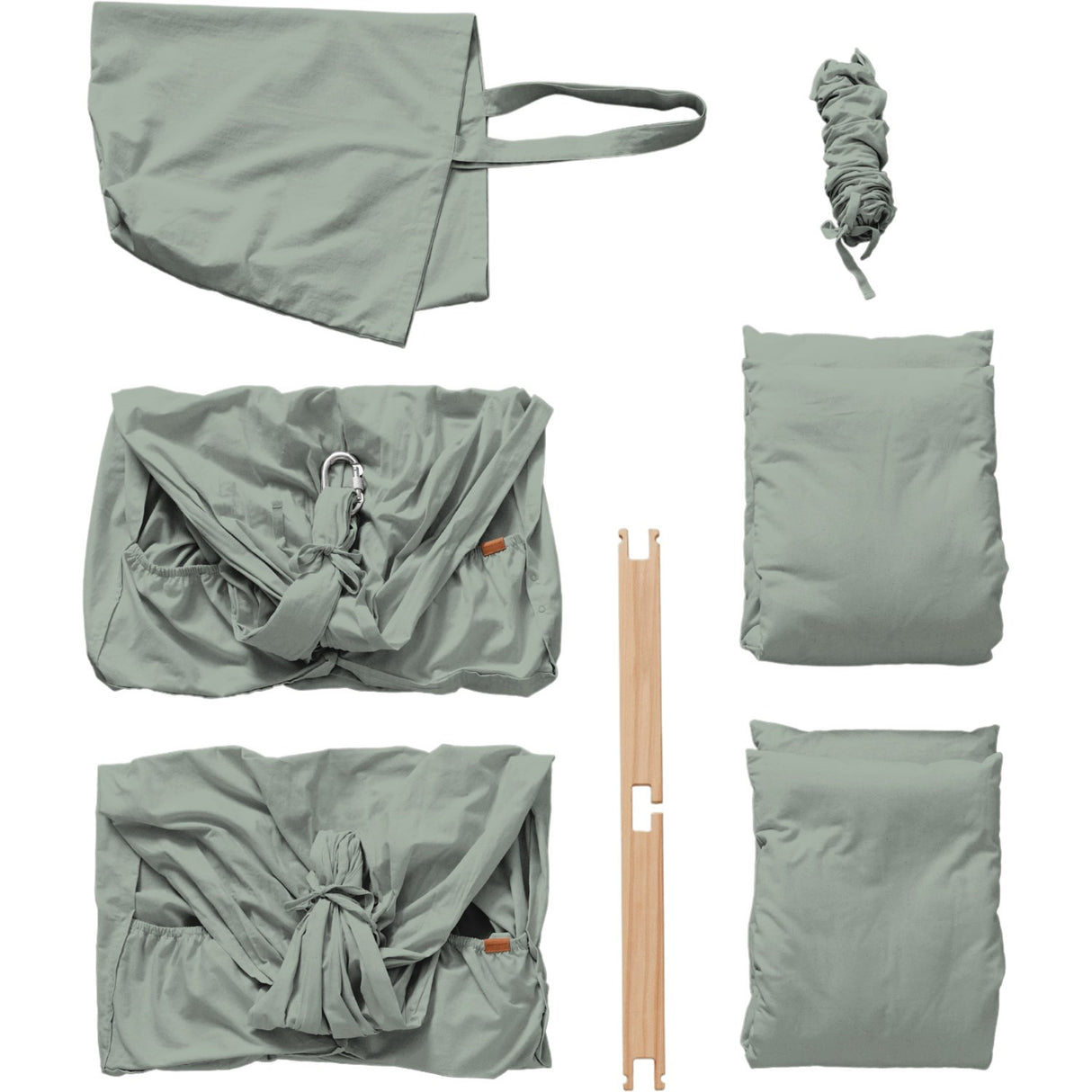 MEMBANTU Sage Green Organic Twin Hammock Basic