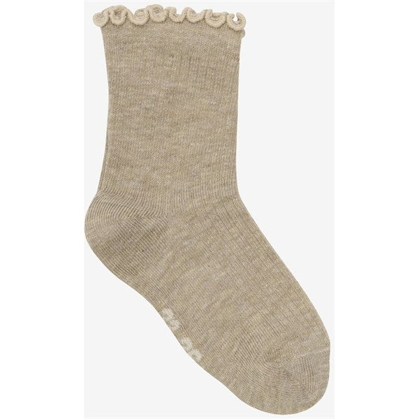 Minymo Simply Taupe Socks 2-pack 3