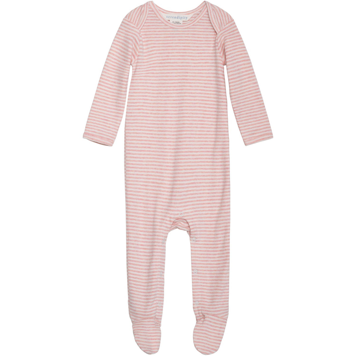 Serendipity Coral/Offwhite Baby Suit Stripe
