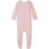 Serendipity Coral/Offwhite Baby Suit Stripe